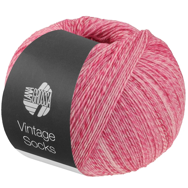 Lana Grossa Vintage Socks 1022 Rosa/fucsia jaspeado