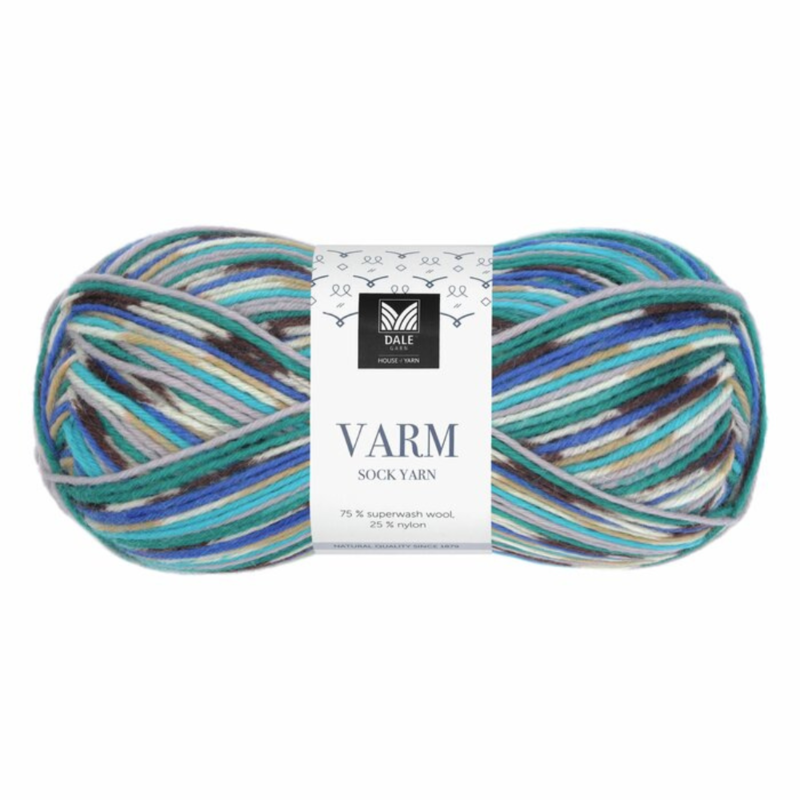 Dale Varm 107 Aqua/azul-morado/turquesa estampado