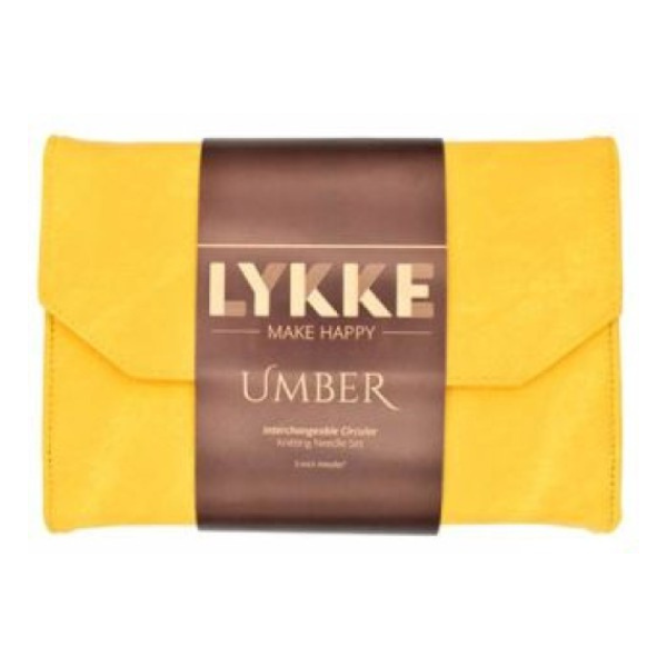 LYKKE Juegos de Agujas Intercambiables Circulares Umber, Amarillo, 13 cm