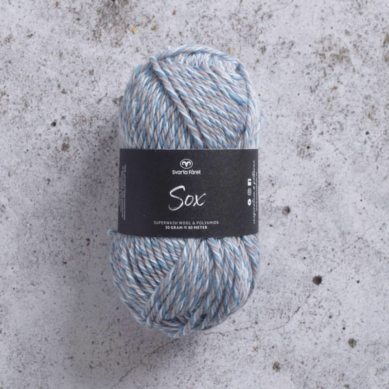 Svarta Fåret Sox 50 g 012 Denim ligero natural