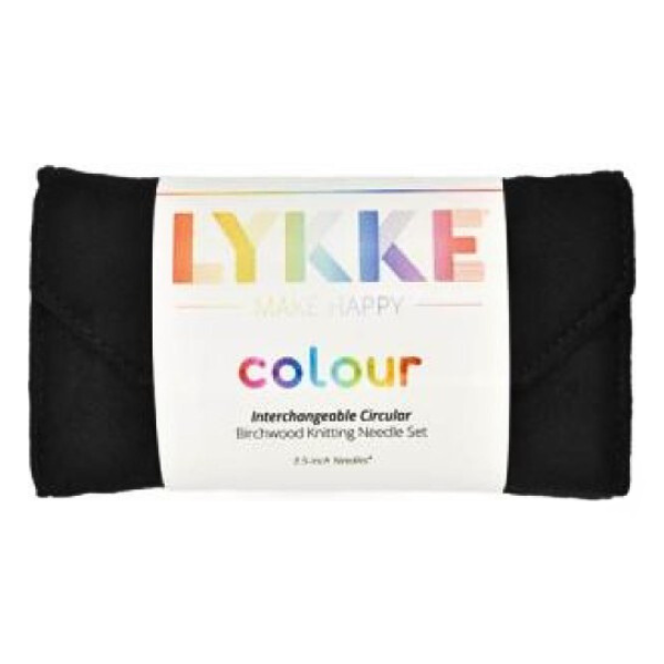 LYKKE Juegos de Agujas Intercambiables Circulares Colour, Negro, 9 cm