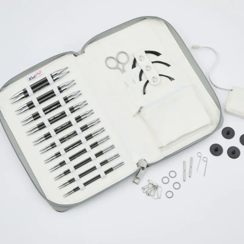 KnitPro Karbonz Normal Juegos de Agujas Intercambiables Circulares, Regal, 13 cm