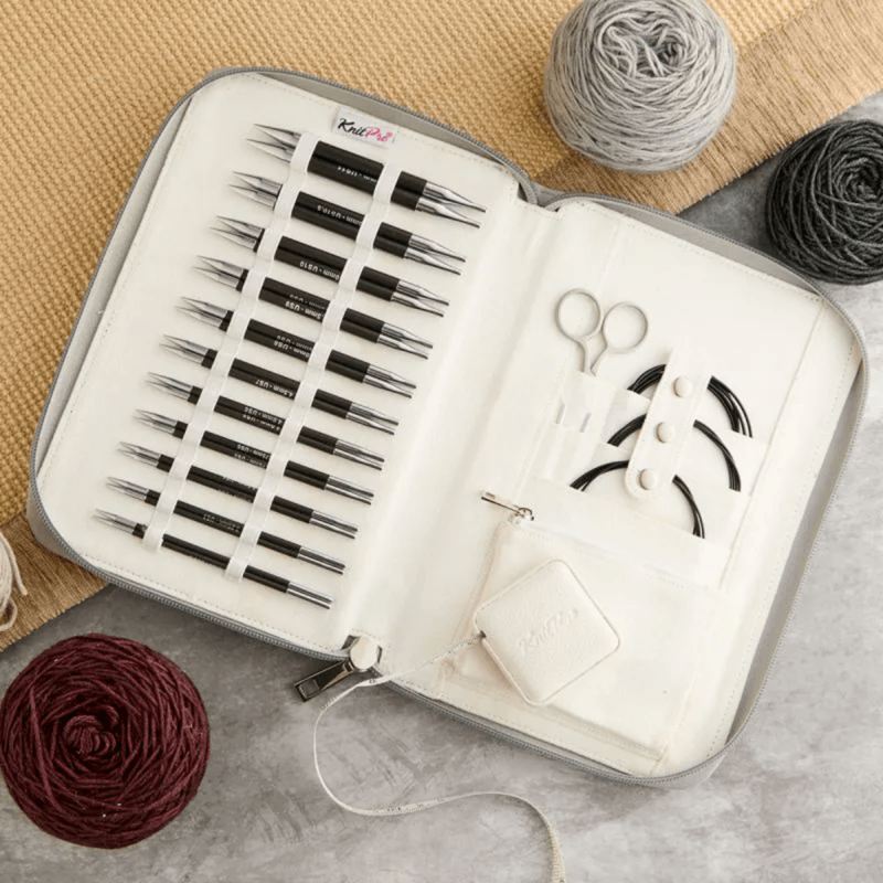 KnitPro Karbonz Normal Juegos de Agujas Intercambiables Circulares, Regal, 13 cm