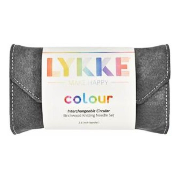 LYKKE Juegos de Agujas Intercambiables Circulares Colour, Gris, 9 cm