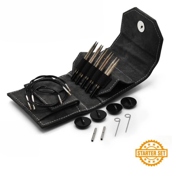 LYKKE Juegos de Agujas Circulares Intercambiables Driftwood, Starter Set, Gris, 9 cm