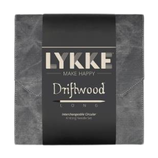 LYKKE Juegos de Agujas Intercambiables Circulares Driftwood Long, Gris, Varios Tamaños