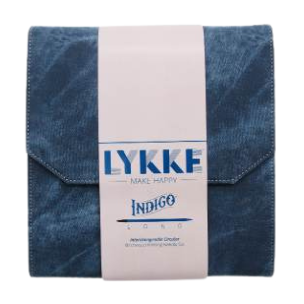 LYKKE Set de Agujas Circulares Intercambiables Indigo Long, Azul, Longitudes Variadas