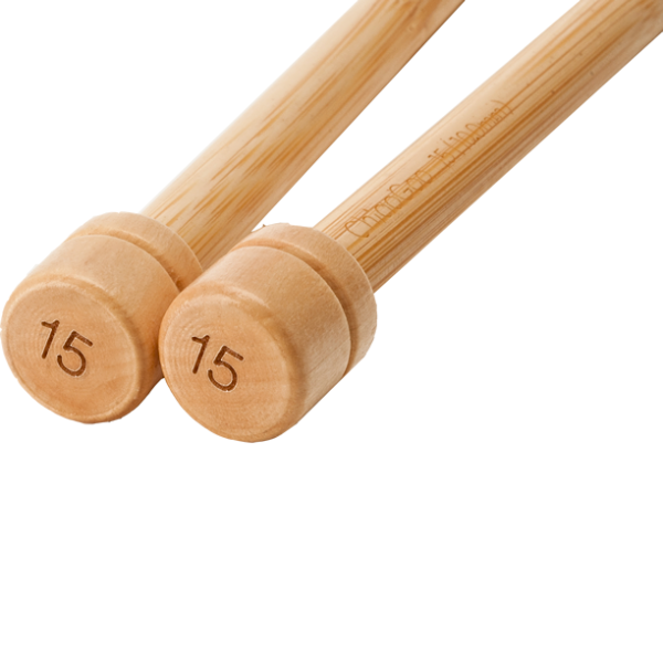 ChiaoGoo Agujas Rectas de Bambú Natural (23 y 30 cm)