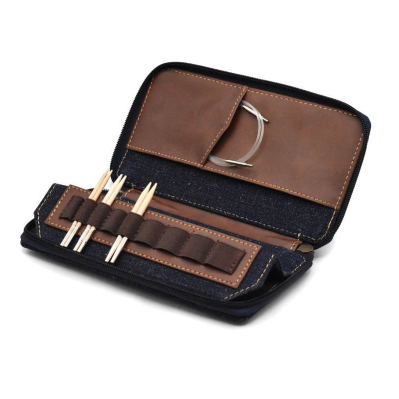 LYKKE Oxford Estuche para Agujas Circulares Intercambiables, 9 cm Chocolate