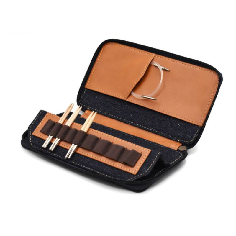 LYKKE Oxford Estuche para Agujas Circulares Intercambiables, 9 cm Marrón claro