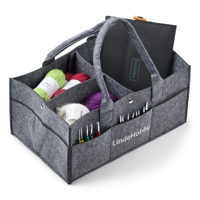 LindeHobby Cesta de Fieltro con Broches