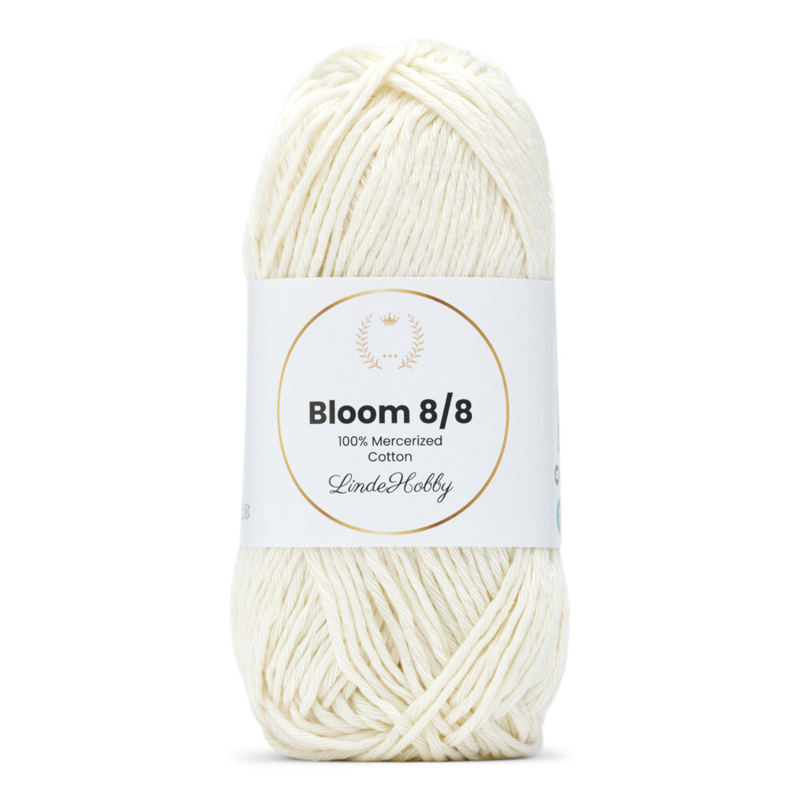 LindeHobby Bloom 8/8 Mercerized Cotton 30 Blanco natural