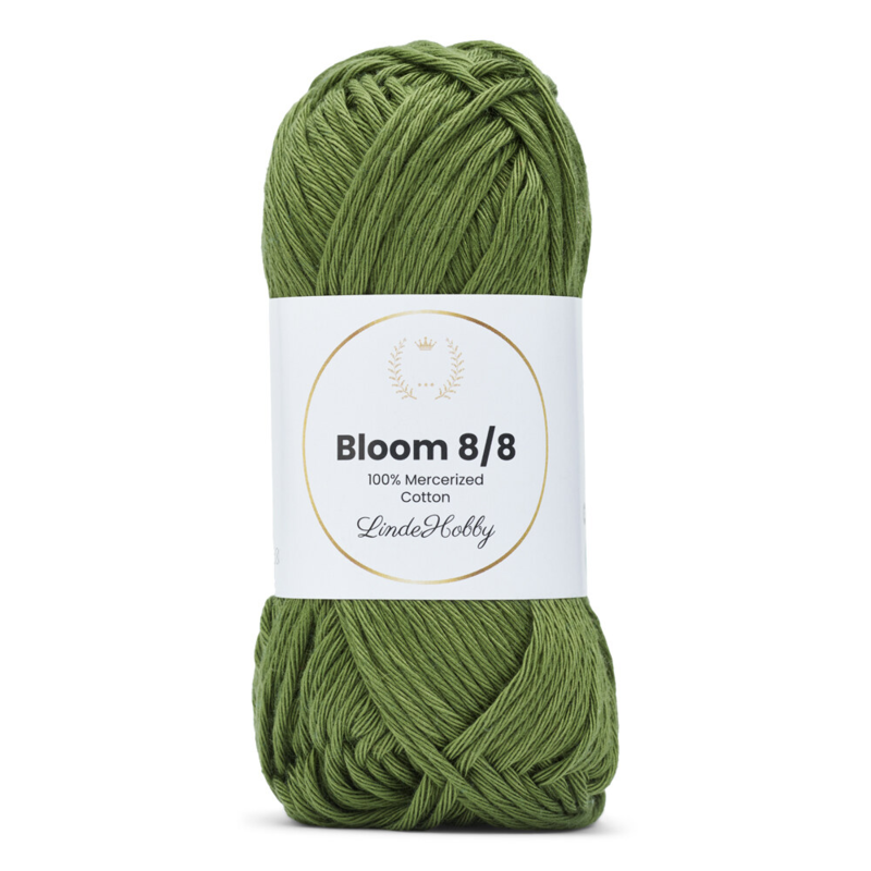 LindeHobby Bloom 8/8 Mercerized Cotton 20 Verde oliva