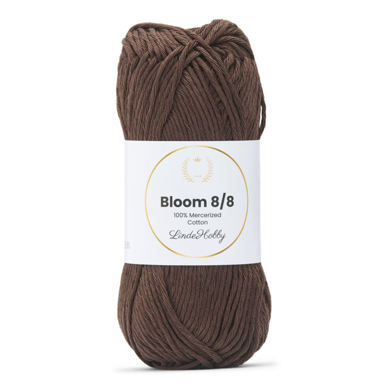 LindeHobby Bloom 8/8 Mercerized Cotton 08 Marrón oscuro