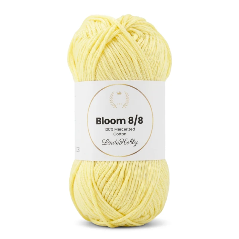 LindeHobby Bloom 8/8 Mercerized Cotton 21 Amarillo suave