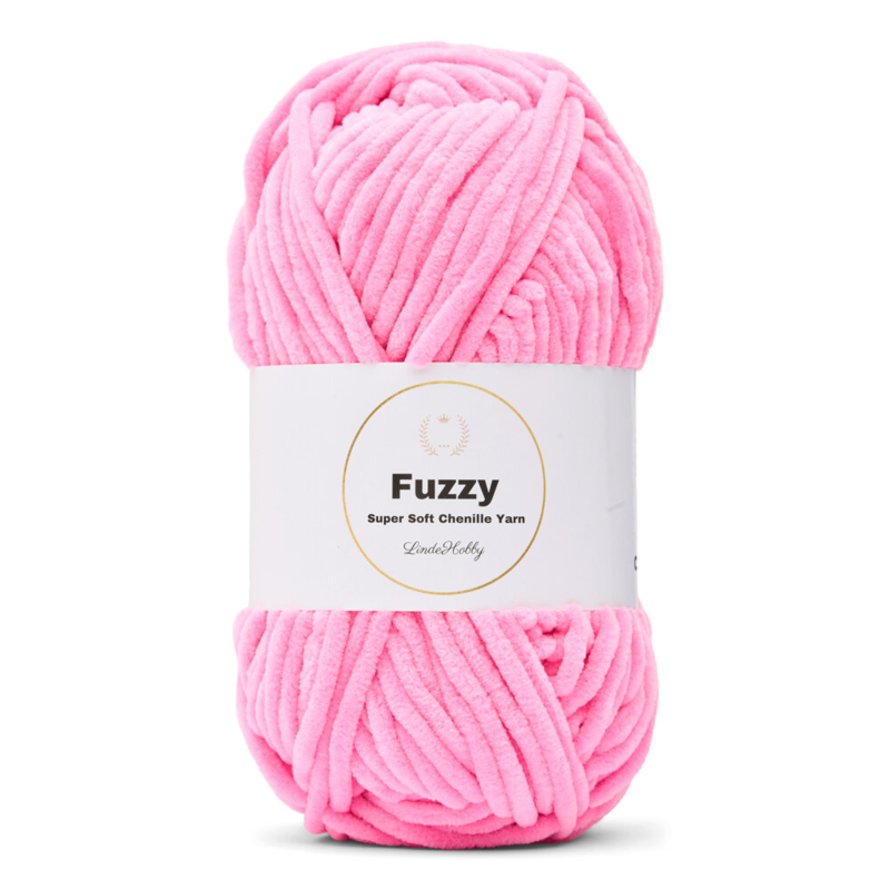 LindeHobby Fuzzy Chenille 48 Rosa neón claro