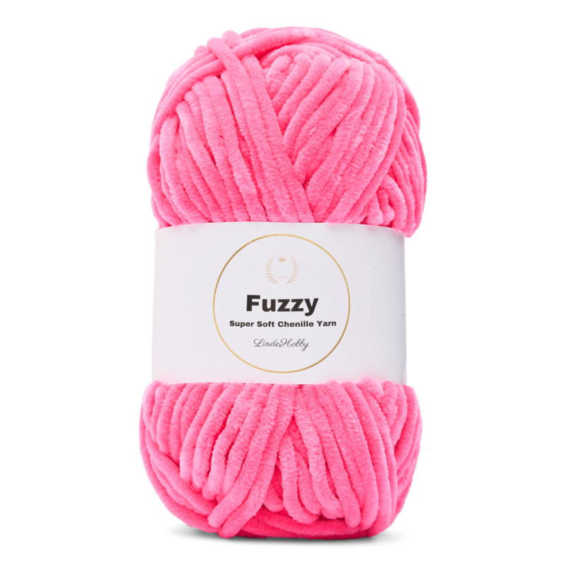 LindeHobby Fuzzy Chenille 49 Rosa neón