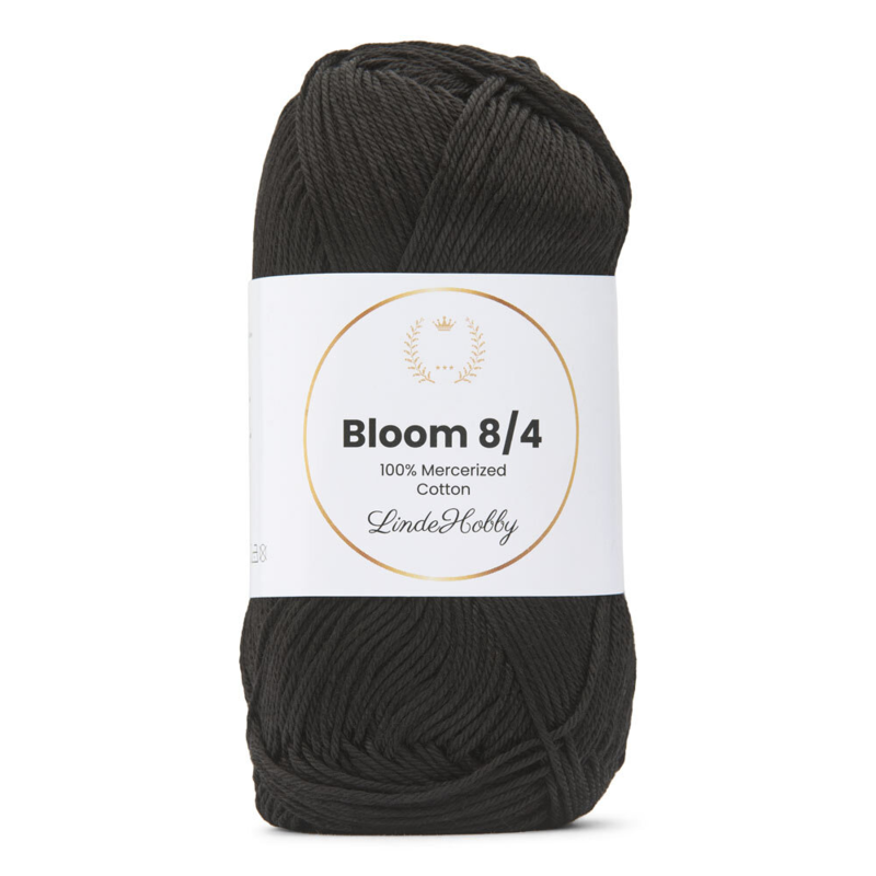 LindeHobby Bloom 8/4 Mercerized Cotton 01 Negro