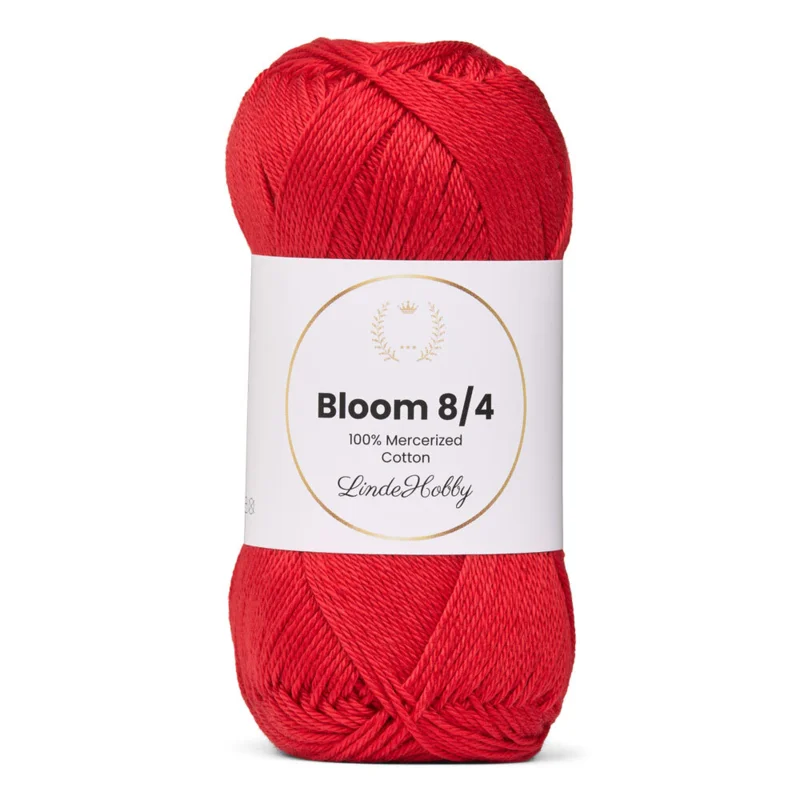 LindeHobby Bloom 8/4 Mercerized Cotton 25 Rojo