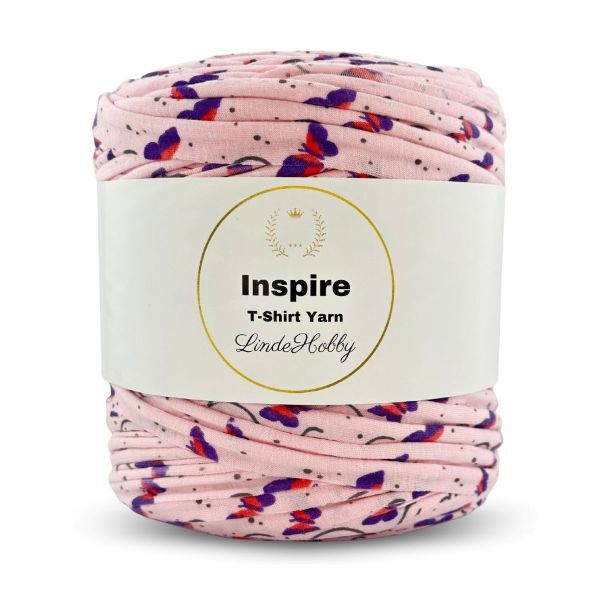 LindeHobby Inspire Print 08 Rosa con mariposas