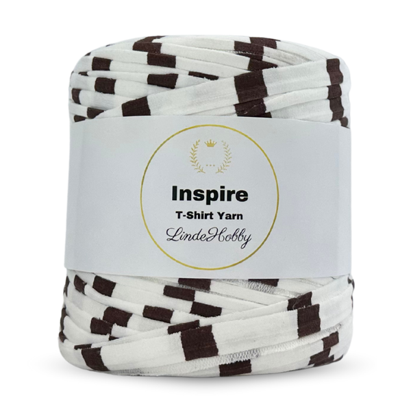 LindeHobby Inspire Print 25 Blanco con rayas marrones