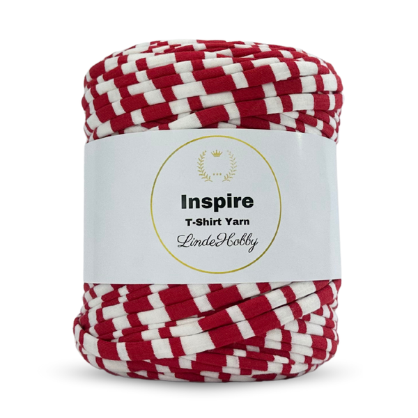 LindeHobby Inspire Print 38 Blanco con rayas rojas