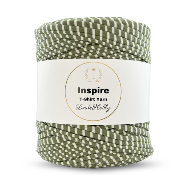 LindeHobby Inspire Print 13 Verde con finas rayas blancas