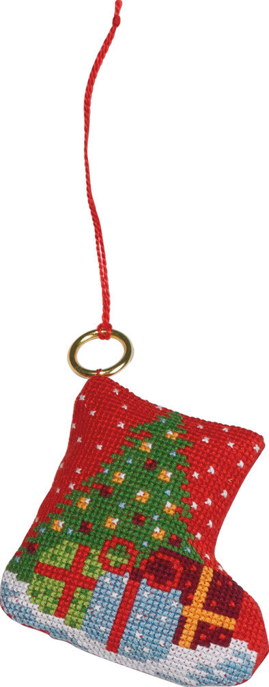 Kit de bordado Abeto y regalos 7 x 8 cm