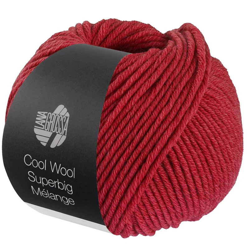Lana Grossa Cool Wool Superbig 223 Rojo cereza jaspeado