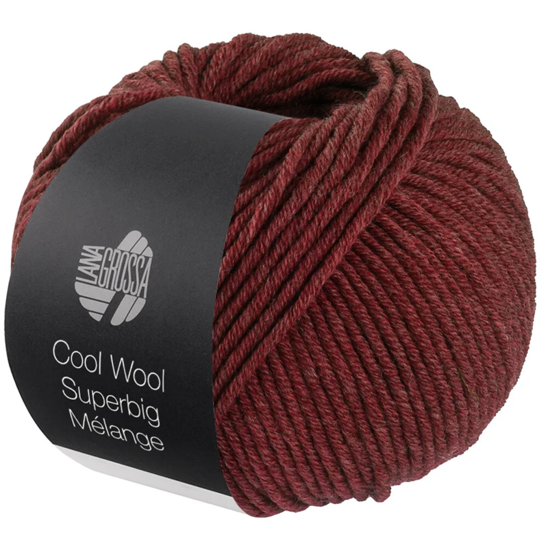 Lana Grossa Cool Wool Superbig 222 Rojo vino jaspeado