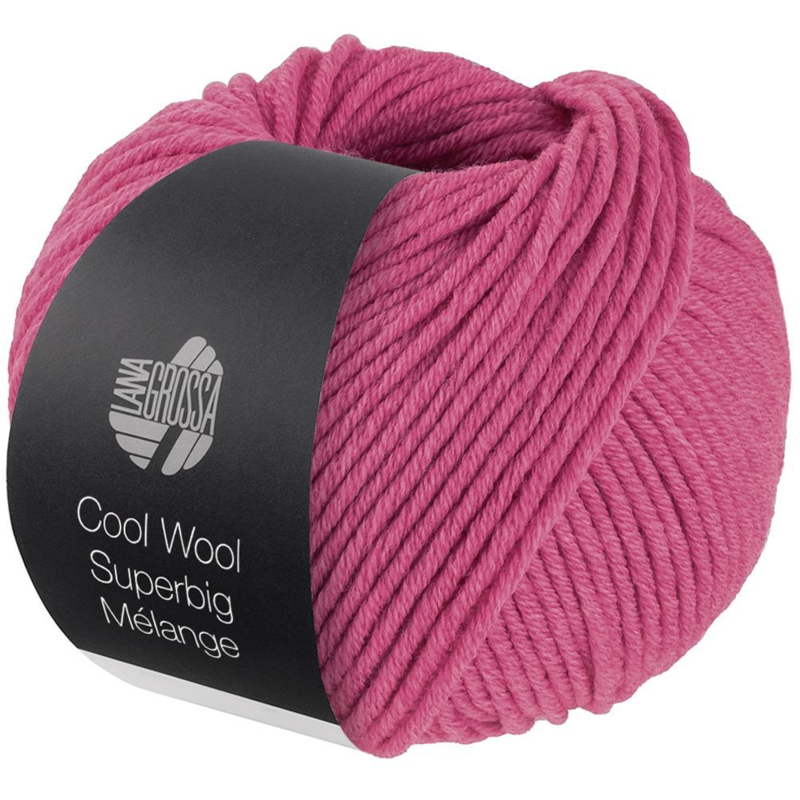 Lana Grossa Cool Wool Superbig 202 Rosa fuerte jaspeado