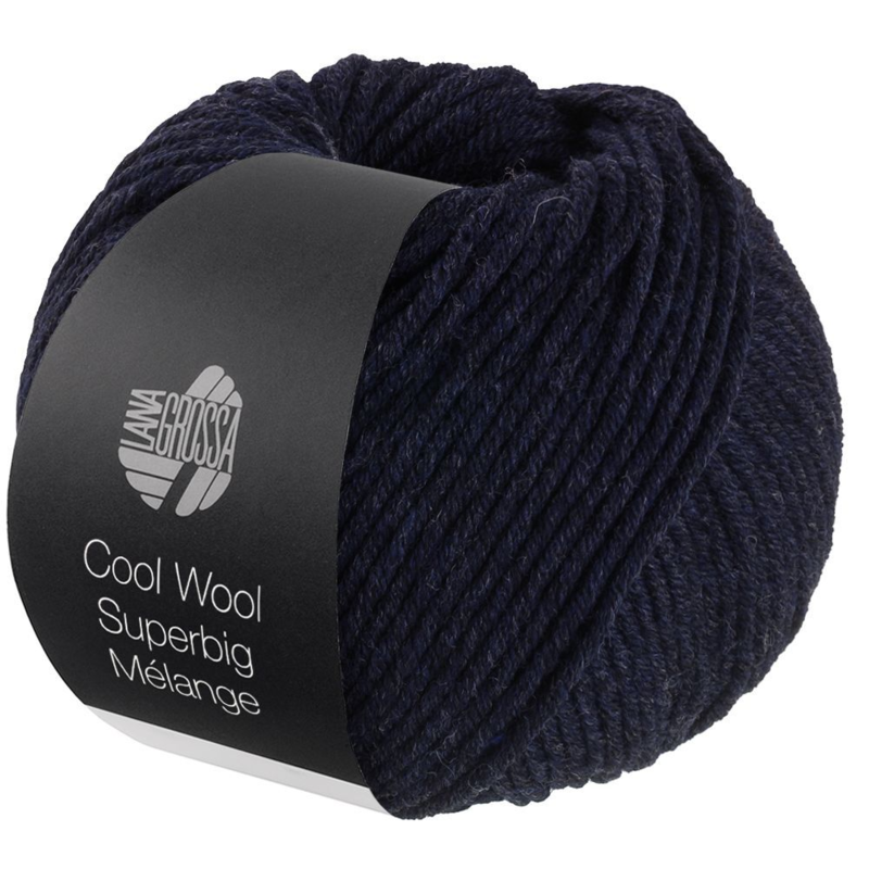 Lana Grossa Cool Wool Superbig 209 Azul medianoche jaspeado