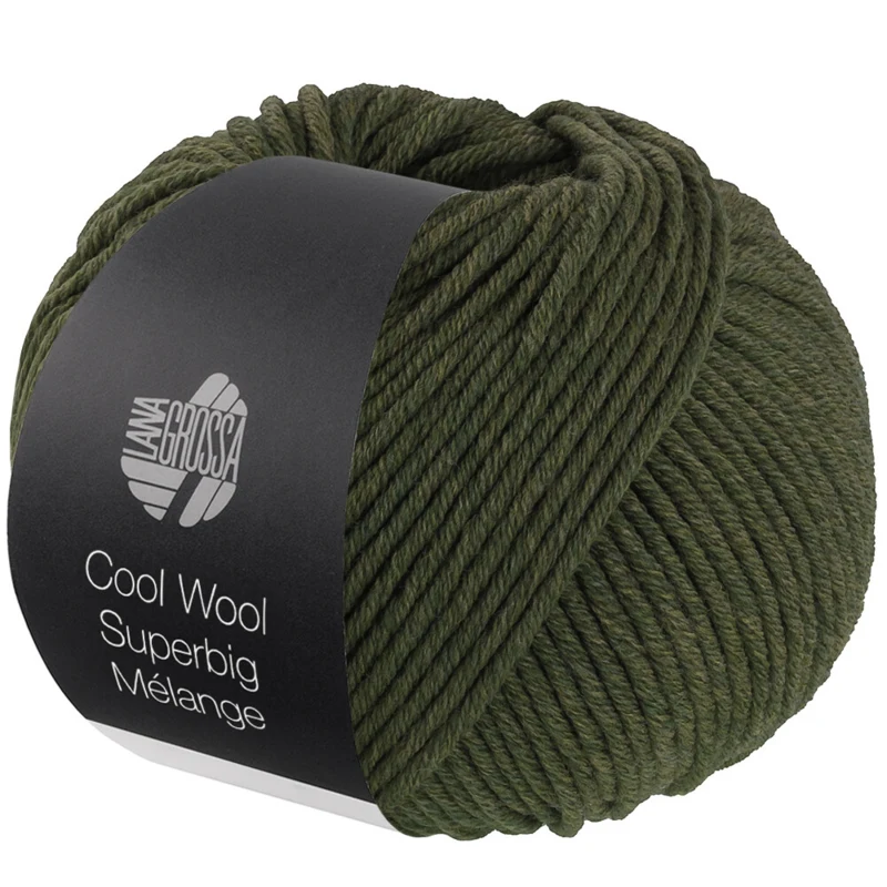 Lana Grossa Cool Wool Superbig 228 Verde loden jaspeado