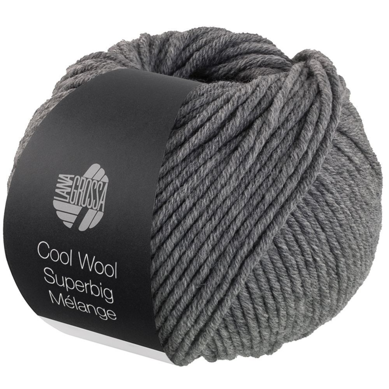 Lana Grossa Cool Wool Superbig 217 Gris medio jaspeado