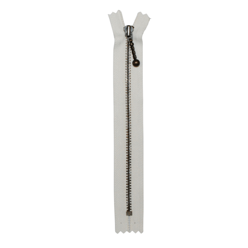 YKK Cremallera Fija Latón Antiguo 4 mm 17 cm 841 Crudo