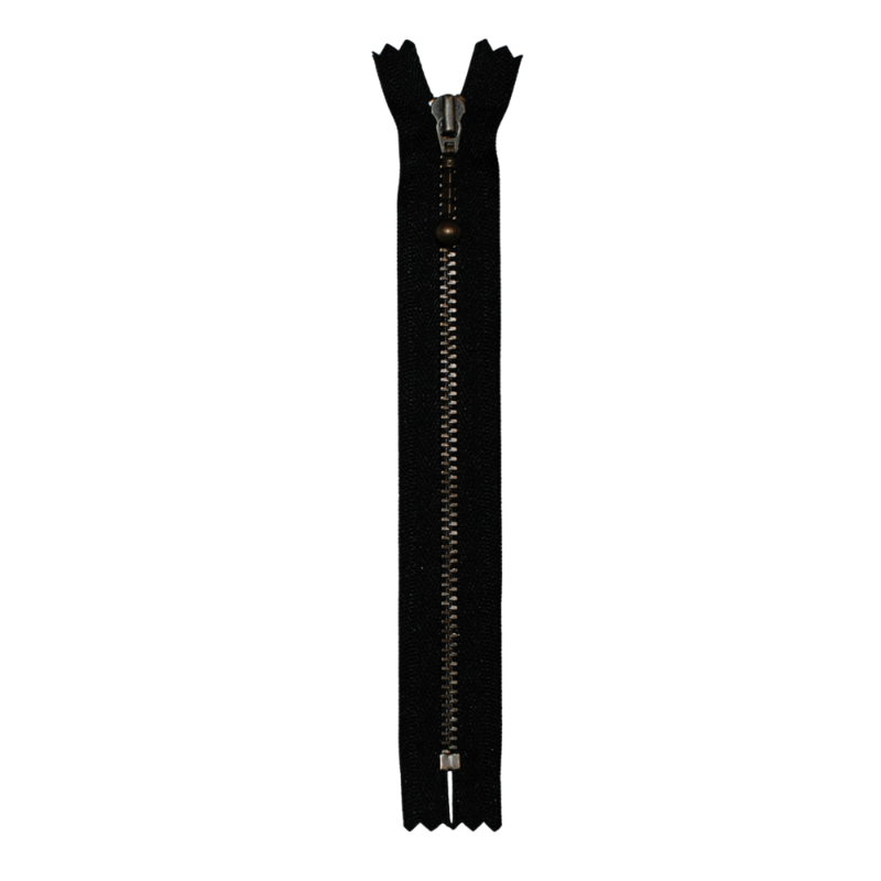 YKK Cremallera Fija Latón Antiguo 4 mm 28 cm 580 Negro