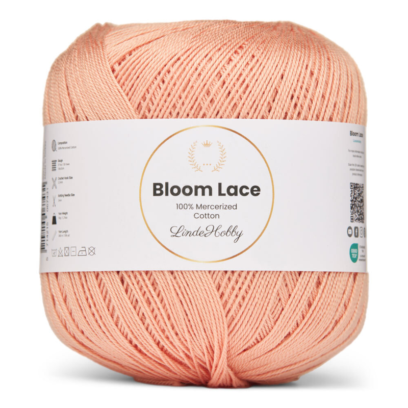 LindeHobby Bloom Lace Mercerized Cotton 32 Albaricoque