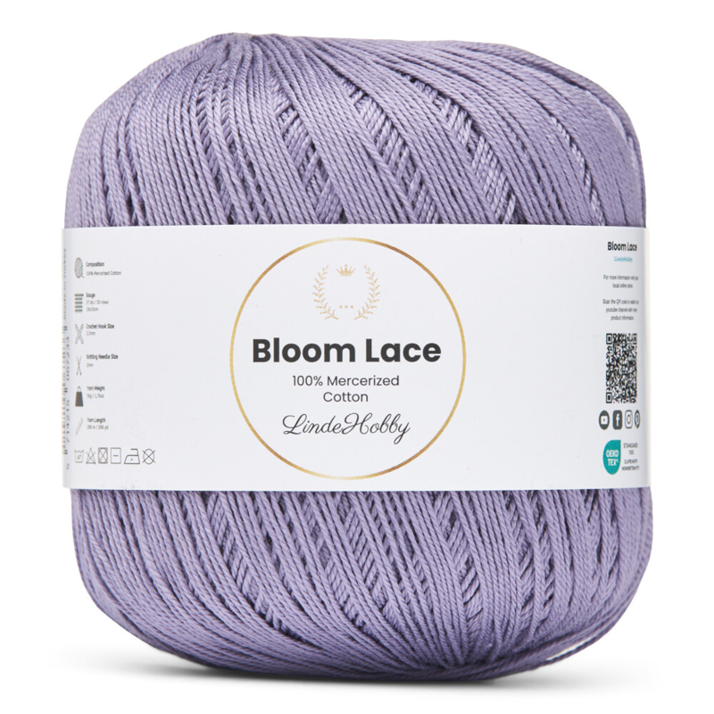 LindeHobby Bloom Lace Mercerized Cotton 12 Lila claro