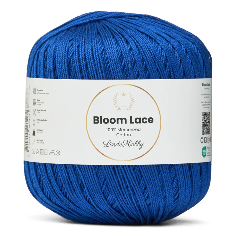LindeHobby Bloom Lace Mercerized Cotton 35 Azul real