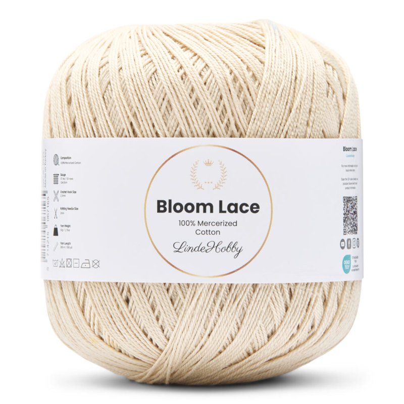 LindeHobby Bloom Lace Mercerized Cotton 05 Crudo