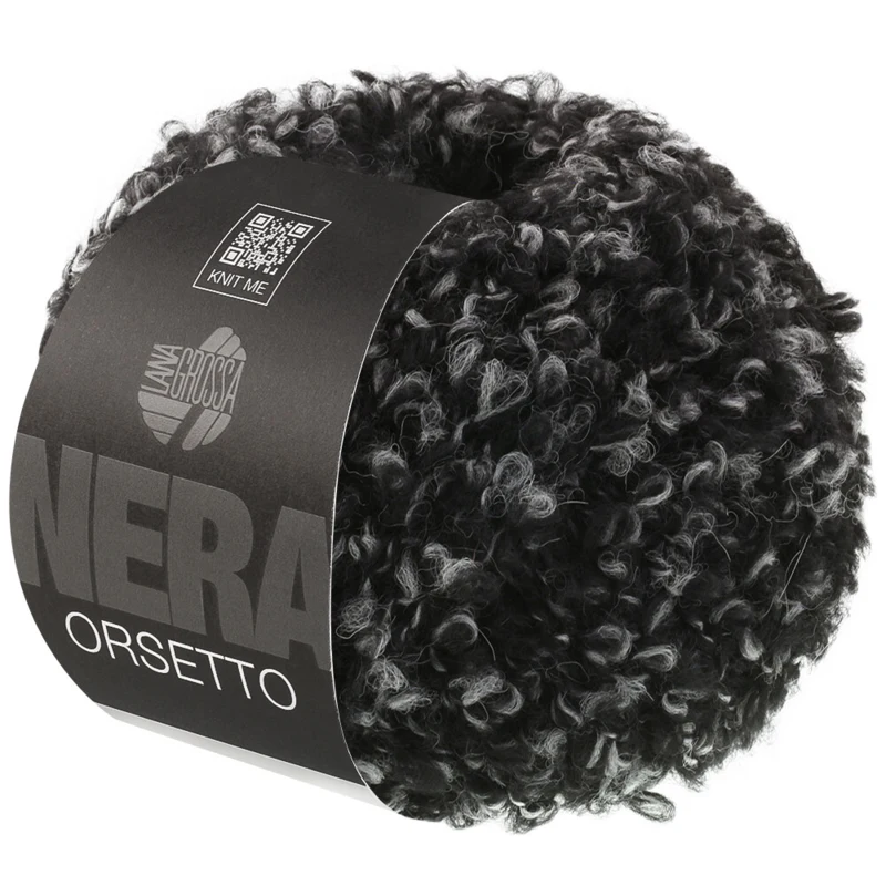 Lana Grossa Orsetto 106 Negro/Gris