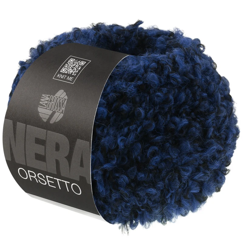 Lana Grossa Orsetto 107 Azul oscuro/Negro
