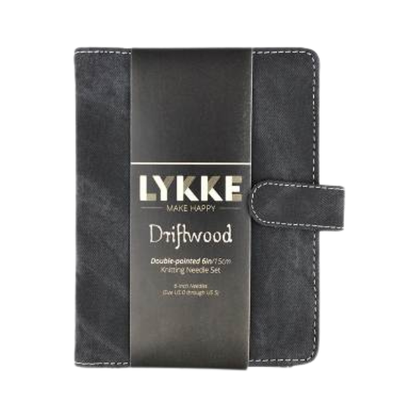 LYKKE Juego de Agujas de Doble Punta Driftwood, Gris, 15 cm (2.00-3.75 mm)