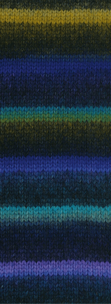 Lana Grossa Bomba 06 Botella-/verde ópalo/berenjena/azul medianoche/oscuro-/azul petróleo