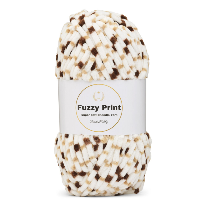 LindeHobby Fuzzy Chenille Print 02 Café de la mañana