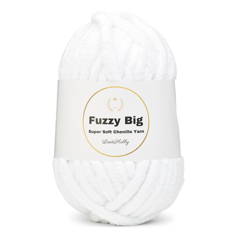 LindeHobby Fuzzy Chenille BIG 01 Blanco