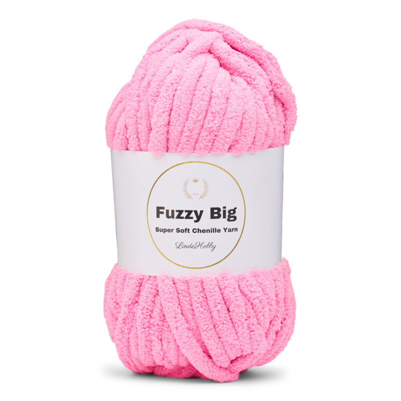 LindeHobby Fuzzy Chenille BIG 48 Rosa neón claro