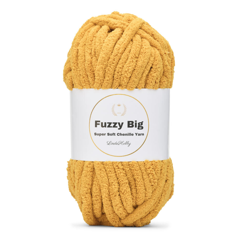 LindeHobby Fuzzy Chenille BIG 16 Mostaza