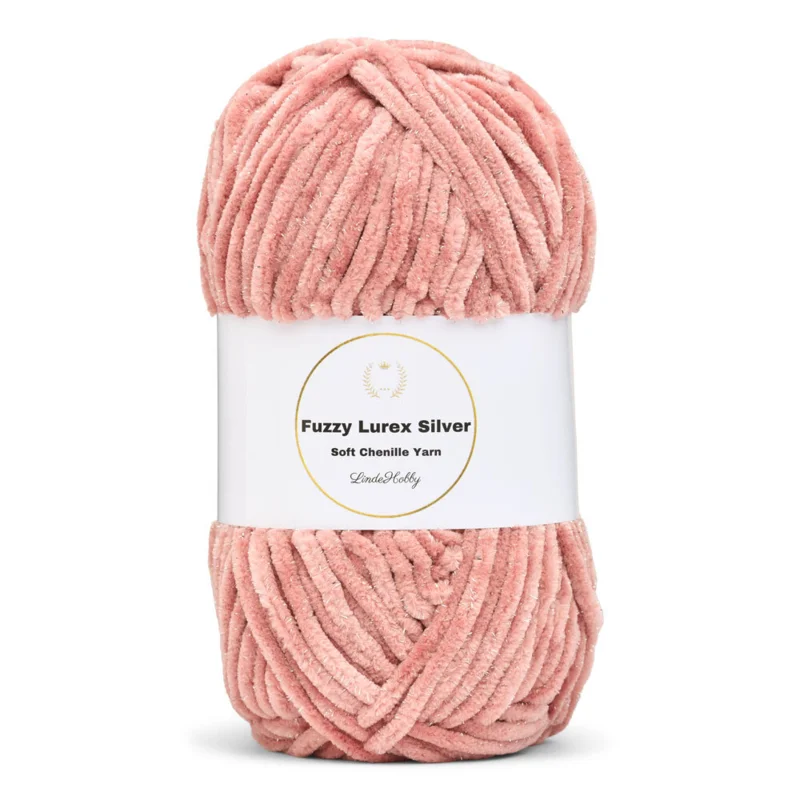 LindeHobby Fuzzy Chenille Silver Lurex 39 Polvo