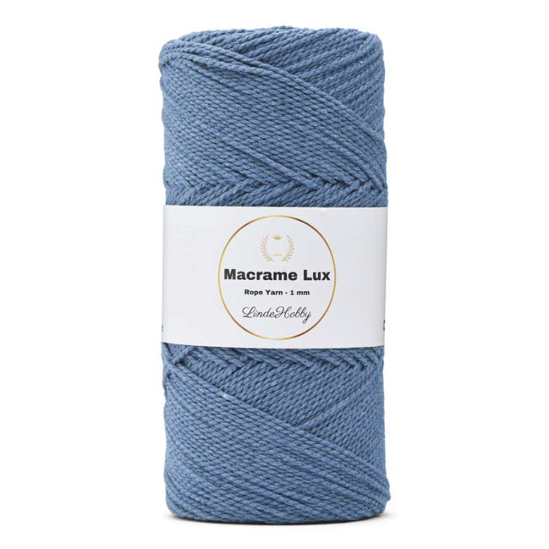LindeHobby Macrame Lux, Cuerda de macramé, 1 mm 13 Azul